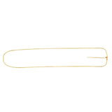 14K Yellow Gold 1.7mm Endless Adjustable Flat Cable 22 Chain with Endless Lock