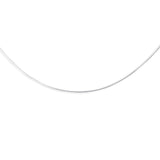 14K White Gold 1mm Round 18 Omega with Screw Back Lock