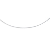 14K White Gold 1.5mm Round Omega with Screw Back Lock