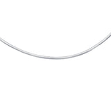 14K White Gold 18 3.3mm Classic Omega with Box Lock