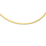 14K Gold 4mm Reversible 18 Omega with Box Lock