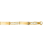14K Yellow and White Gold Railroad Link 8.25 Bracelet