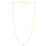 14K Yellow Gold 20 1.3mm Figaro Chain