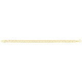 14K Yellow Gold 7 Small Double Link Lite Charm Bracelet with Spring Ring