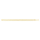 14K Yellow Gold 7 Medium Double Link Charm Bracelet