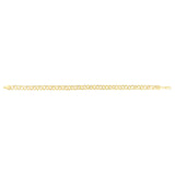 14K Yellow Gold 7.25 8.25mm Lite Charm Bracelet