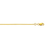10K Yellow Gold 0.94mm Classic Box 22 Chain with Lobster Lock