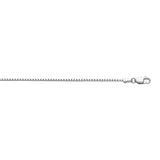 10K White Gold 1.2mm Octagonal Box 22 Chain with Lobster Lock