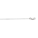 10K White Gold 0.87mm Diamond Cut Cable 18 Chain with Lobster Lock