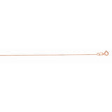 10K Rose Gold 1.1mm Diamond Cut Cable 18 Chain with Lobster Lock