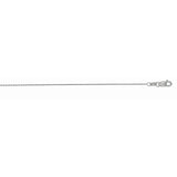 10K White Gold 0.97mm Cable 18 Chain with Lobster Lock