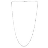 10K White Gold 1.5mm Singapore 20 Chain with Lobster Lock