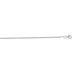 10K White Gold 1.6mm Solid Diamond Cut Royal Rope 18 Chain with Lobster Lock