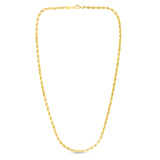 10K Yellow Gold 5.0mm Solid Diamond Cut Royal Rope 8 Chain Bracelet with Lobster Lock