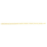 10K Yellow Gold 5.6mm Lite Figaro 20 Chain with Lobster Lock
