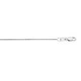 10K White Gold 1mm Gourmette 16 Chain with Lobster Lock