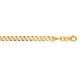 10K Yellow Gold 3.2mm Comfort Curb 18 Chain with Lobster Lock