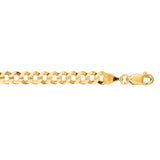 10K Yellow Gold 4.7mm Comfort Curb 22 Chain with Lobster Lock