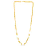10K Yellow Gold 6.2mm Lite Comfort Curb 8 Chain Bracelet with Lobster Lock