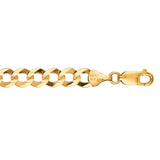 10K Yellow Gold 7.0mm Comfort Curb 22 Chain with Lobster Lock