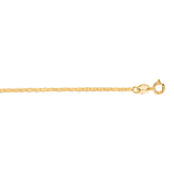 10K Yellow Gold 1.2mm Mariner 20 Chain with Spring Ring