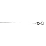 Sterling Silver 0.6mm Classic Box 18 Chain with Spring Ring Clasp