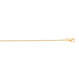 Sterling Silver 1.1mm Yellow Classic Box 16 Chain with Lobster Clasp