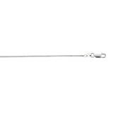 Sterling Silver 1.3mm Octogonal Snake 18 Chain with Lobster Clasp