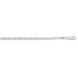 Sterling Silver 3mm Comfort Curb 20 Chain with Lobster Clasp