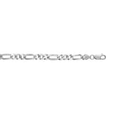Sterling Silver 7.8mm Figaro 22 Chain with Lobster Clasp