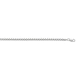 Sterling Silver 3.15mm Round Franco 22 Chain with Lobster Clasp