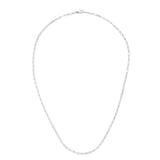 14K White Gold 2.1mm Paperclip 20 Chain with Lobster Lock