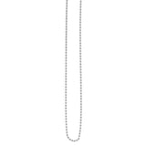 14K White Gold 2.2mm Oval Mirror Link 16 Chain with Lobster Lock