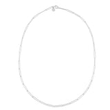14K White Gold 7 Lungo Paperclip Chain Bracelet with Pear Shaped Lobster Clasp.
