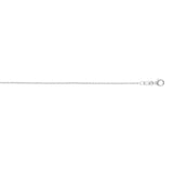 14K White Gold 1.3mm Round Cable 20 Chain with Lobster Lock