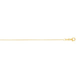 14K Yellow Gold 1.1mm Round Cable 20 Chain with Lobster Lock