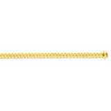 10K Yellow Gold 24 4.5mm Semi-Solid Miami Cuban Chain with Box Clasp