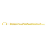 14K Yellow Gold 8.5mm Paperclip 7.75 Bracelet with Invisible Clasp