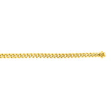 14K Yellow Gold 7 3.2mm Miami Cuban Chain Bracelet with Box Clasp