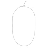 Sterling Silver 1.5mm Polished Adjustable Flat Figaro 22 Chain Necklace with Lobster Clasp