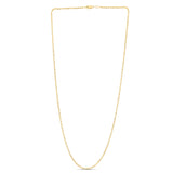 14K Yellow Gold 2mm Moon 20 Chain Necklace with Lobster Clasp
