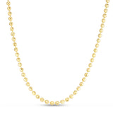 14K Yellow Gold 3mm Moon 7 Chain Bracelet with Lobster Clasp