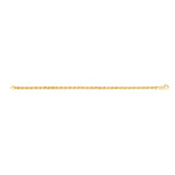 14K Yellow Gold 3mm Silk Rope 24 Chain Necklace with Lobster Clasp