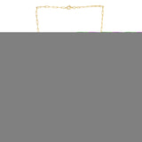Silver (14k Yellow Gold Plated) 18 2.5mm Diamond Cut Paperclip Chain Necklace with Lobster Clasp.