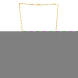 Silver (14k Yellow Gold Plated) 18 2.95mm Diamond Cut Paperclip Chain Necklace with Lobster Clasp.