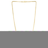 Silver (14k Yellow Gold Plated) 22 2.1mm Polished Round Box Chain Necklace with Lobster Clasp.