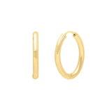 14K Yellow Gold Endless Engraved Oval Hoop Earrings with Endless Clasp