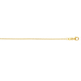 14K Yellow Gold 2.6mm Round Cable Chain 16 Necklace with Lobster Clasp