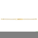 14K Yellow Gold Pave Curb ID 8 Bracelet with Lobster Clasp