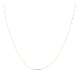 10K Yellow Gold .86mm Diamond Cut Double Extendable Cable Chain with Spring Ring Clasp. Total length 18 with jump ring at 16 and 17.